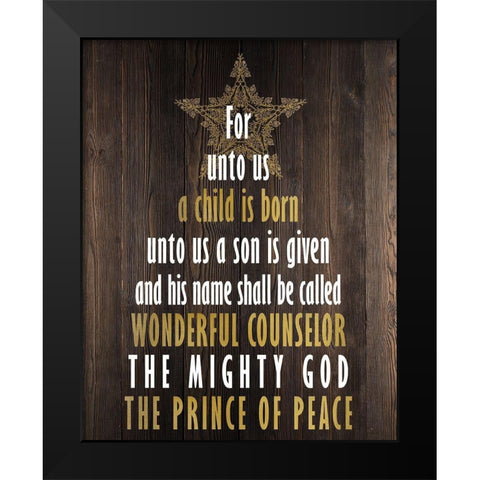 The Prince of Peace Black Modern Wood Framed Art Print by Bailey, Ann