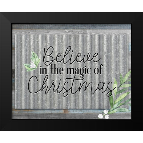 Believe Galvanized Black Modern Wood Framed Art Print by Bailey, Ann