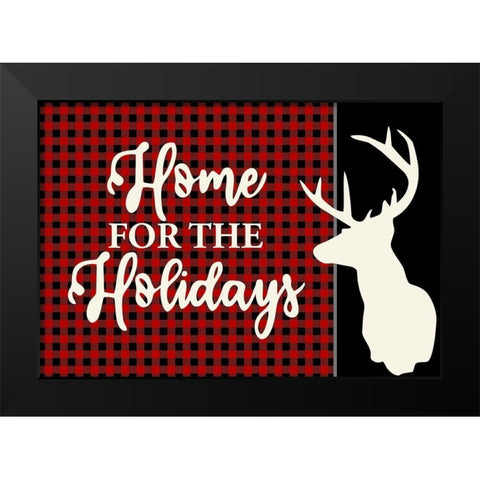 Home for the Holidays Black Modern Wood Framed Art Print by Bailey, Ann