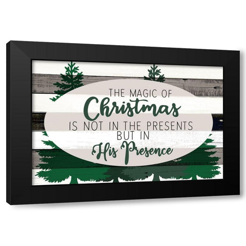Christmas Magic Black Modern Wood Framed Art Print by Bailey, Ann
