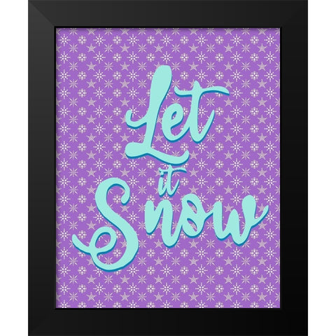 Snow Black Modern Wood Framed Art Print by Bailey, Ann