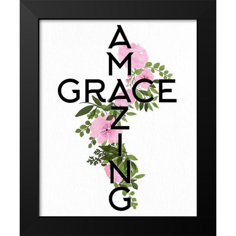 Amazing Grace Black Modern Wood Framed Art Print by Bailey, Ann