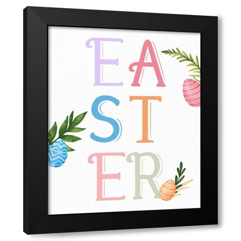 Easter Black Modern Wood Framed Art Print with Double Matting by Bailey, Ann