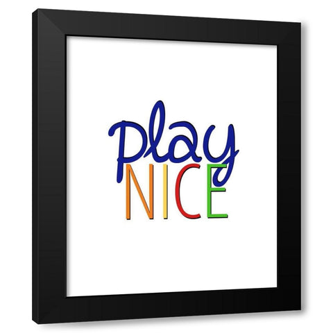 Play Nice 1 Black Modern Wood Framed Art Print by Bailey, Ann