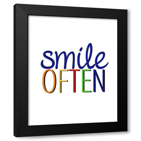 Play Nice 3 Black Modern Wood Framed Art Print by Bailey, Ann