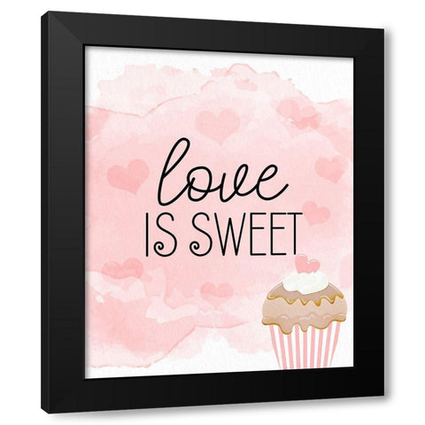 Love is Sweet Black Modern Wood Framed Art Print by Bailey, Ann