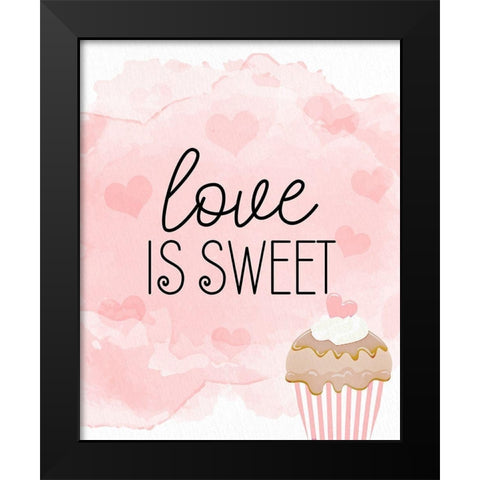 Love is Sweet Black Modern Wood Framed Art Print by Bailey, Ann