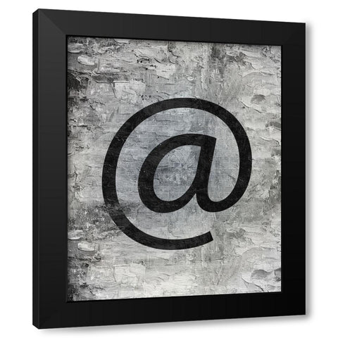 Symbol 3 Black Modern Wood Framed Art Print with Double Matting by Bailey, Ann