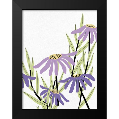 Purple Power 2 Black Modern Wood Framed Art Print by Bailey, Ann