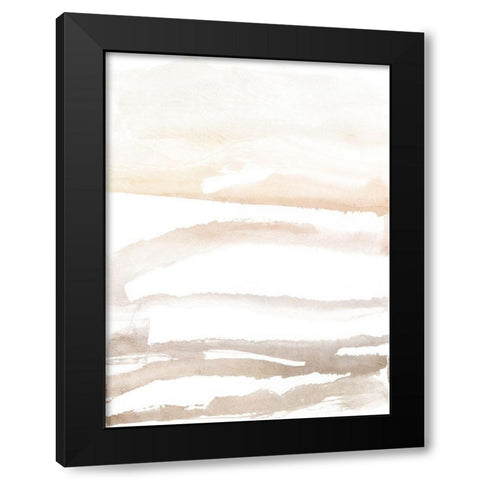 Neutral Waves 1 Black Modern Wood Framed Art Print by Bailey, Ann
