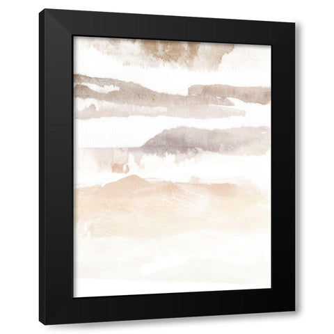 Neutral Waves 2 Black Modern Wood Framed Art Print by Bailey, Ann