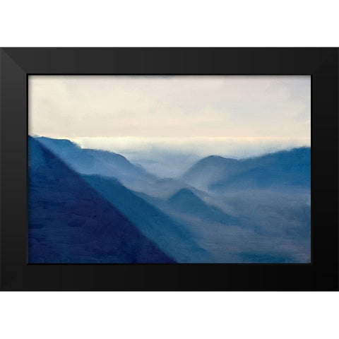 Over the Mountains Black Modern Wood Framed Art Print by Bailey, Ann