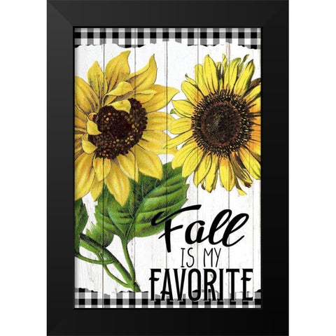 Fall Is My Favorite Black Modern Wood Framed Art Print by Bailey, Ann