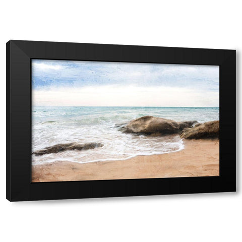 North Shore Black Modern Wood Framed Art Print by Bailey, Ann