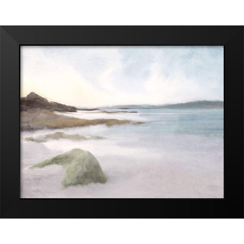 Quiet Beach Black Modern Wood Framed Art Print by Bailey, Ann