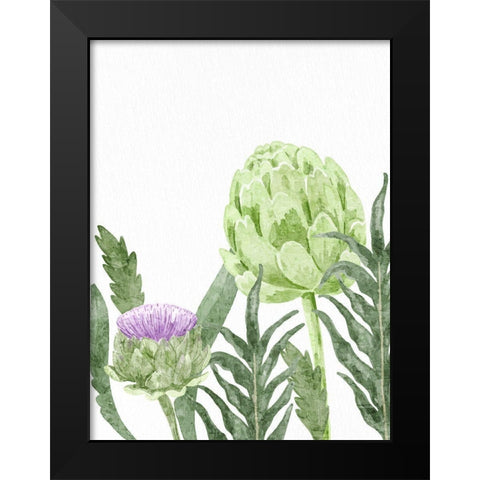 Watercolor Artichoke 1 Black Modern Wood Framed Art Print by Bailey, Ann