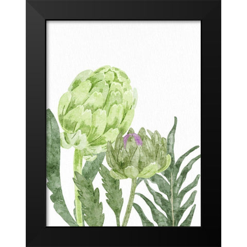 Watercolor Artichoke 2 Black Modern Wood Framed Art Print by Bailey, Ann