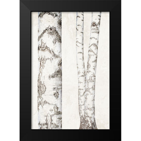 Birches 2 Black Modern Wood Framed Art Print by Bailey, Ann