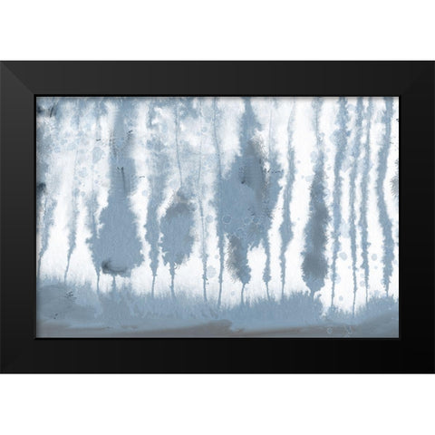 Shaded Blues Black Modern Wood Framed Art Print by Bailey, Ann