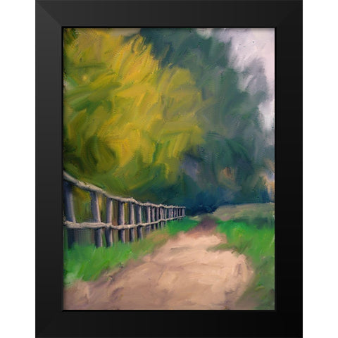 Pathway Black Modern Wood Framed Art Print by Bailey, Ann