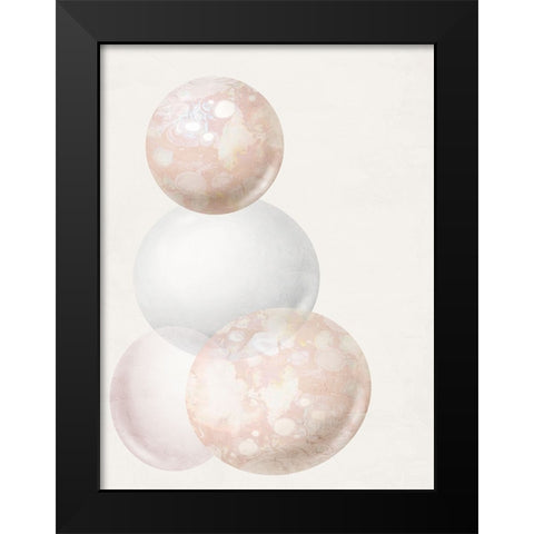 Orbs 1 Black Modern Wood Framed Art Print by Bailey, Ann