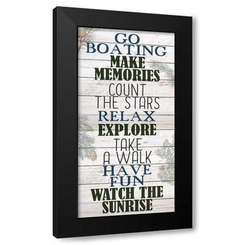 Cabin Rules 2 Black Modern Wood Framed Art Print with Double Matting by Bailey, Ann