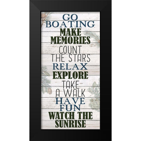 Cabin Rules 2 Black Modern Wood Framed Art Print by Bailey, Ann