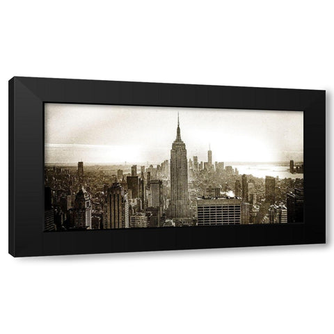 New York City Black Modern Wood Framed Art Print with Double Matting by Bailey, Ann