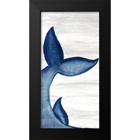 Whale Tails 1 Black Modern Wood Framed Art Print by Bailey, Ann