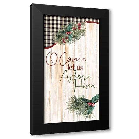 Adore Black Modern Wood Framed Art Print by Bailey, Ann