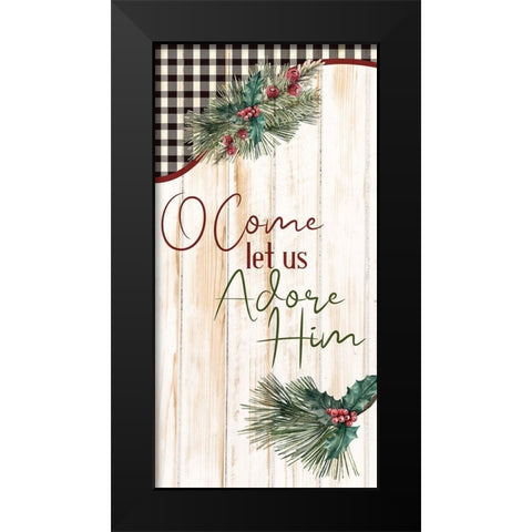 Adore Black Modern Wood Framed Art Print by Bailey, Ann