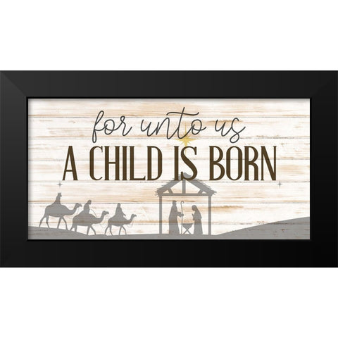 A Child Black Modern Wood Framed Art Print by Bailey, Ann