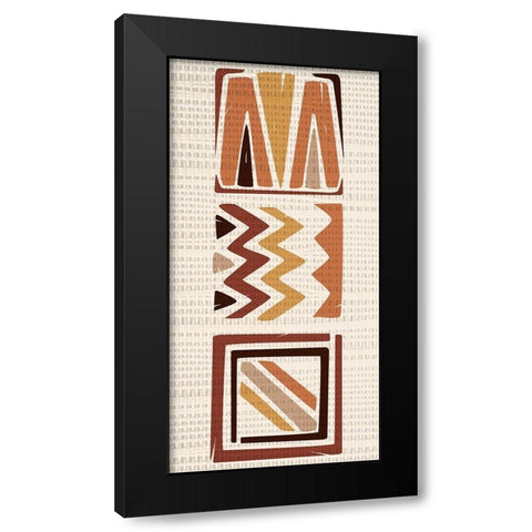 Rattan Pattern 1 Black Modern Wood Framed Art Print with Double Matting by Bailey, Ann