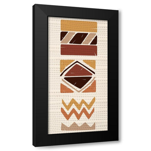 Rattan Pattern 2 Black Modern Wood Framed Art Print by Bailey, Ann