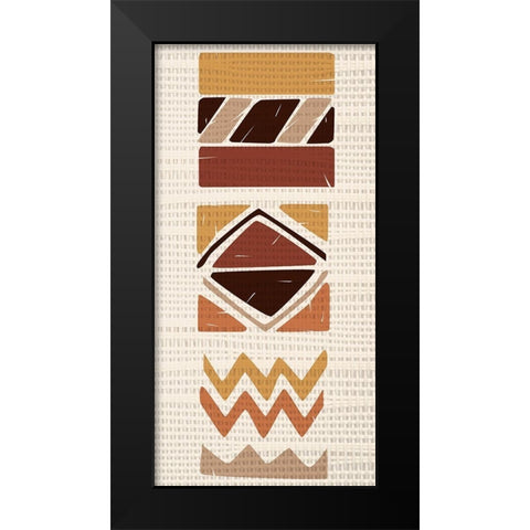 Rattan Pattern 2 Black Modern Wood Framed Art Print by Bailey, Ann