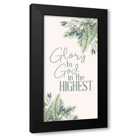 Glory To God Black Modern Wood Framed Art Print by Bailey, Ann