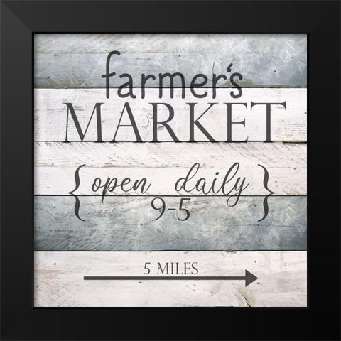 Open Daily Black Modern Wood Framed Art Print by Bailey, Ann