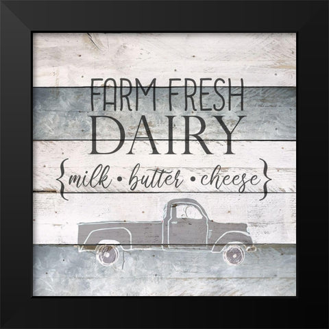 Farm Fresh Dairy Black Modern Wood Framed Art Print by Bailey, Ann