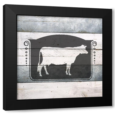 Farm Fresh Beef 1 Black Modern Wood Framed Art Print by Bailey, Ann