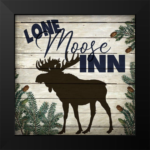 Lone Moose Inn Black Modern Wood Framed Art Print by Bailey, Ann