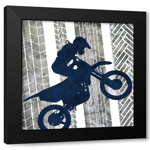 Motocross 1 Black Modern Wood Framed Art Print with Double Matting by Bailey, Ann