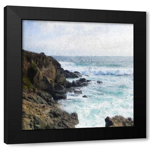 At the Cliffs Black Modern Wood Framed Art Print by Bailey, Ann