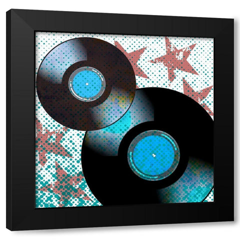 Music Stars 1 Black Modern Wood Framed Art Print with Double Matting by Bailey, Ann