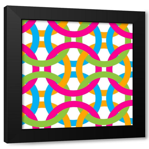 Tile Brights 2 Black Modern Wood Framed Art Print with Double Matting by Bailey, Ann