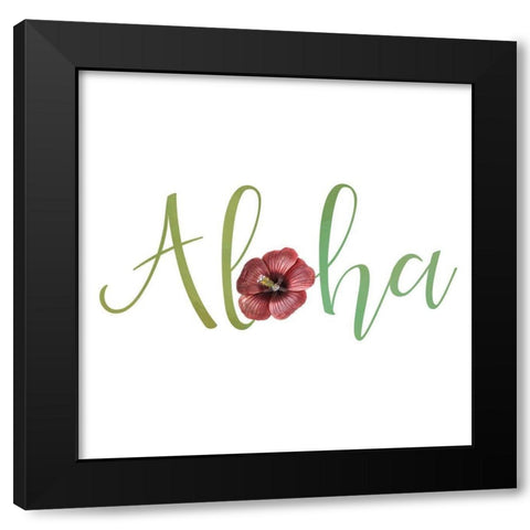 Aloha 2 Black Modern Wood Framed Art Print with Double Matting by Bailey, Ann