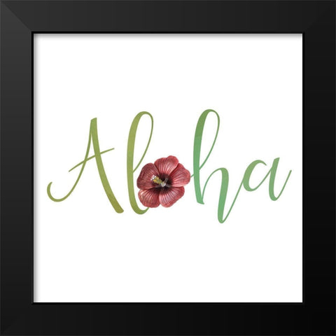 Aloha 2 Black Modern Wood Framed Art Print by Bailey, Ann