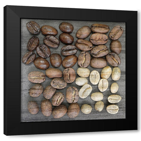 Coffee Beans 3 Black Modern Wood Framed Art Print by Bailey, Ann