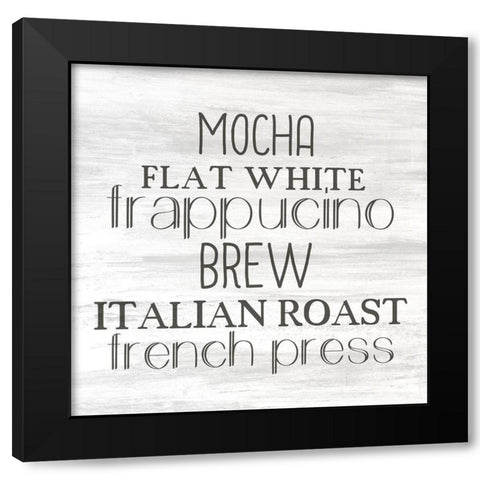 Coffee Beans 4 Black Modern Wood Framed Art Print by Bailey, Ann