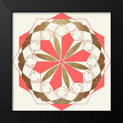 Coral Gold 1 Black Modern Wood Framed Art Print by Bailey, Ann