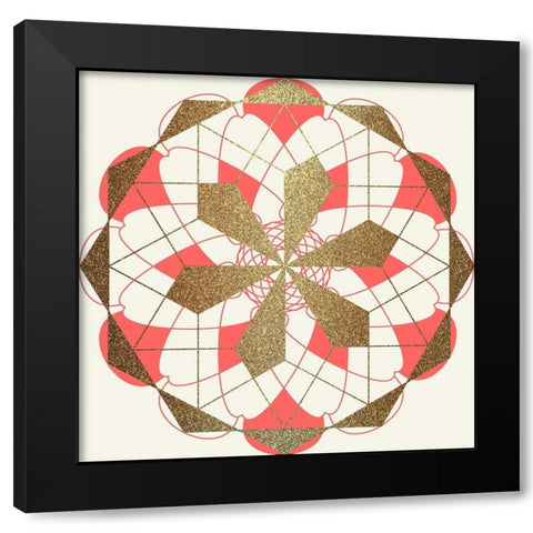 Coral Gold 2 Black Modern Wood Framed Art Print by Bailey, Ann